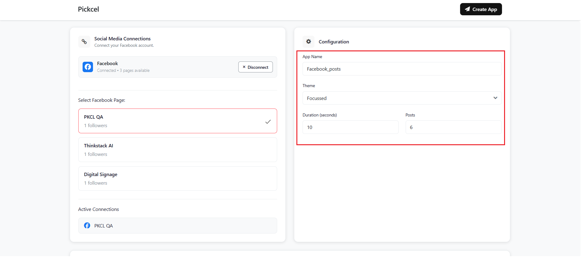 Configure app settings