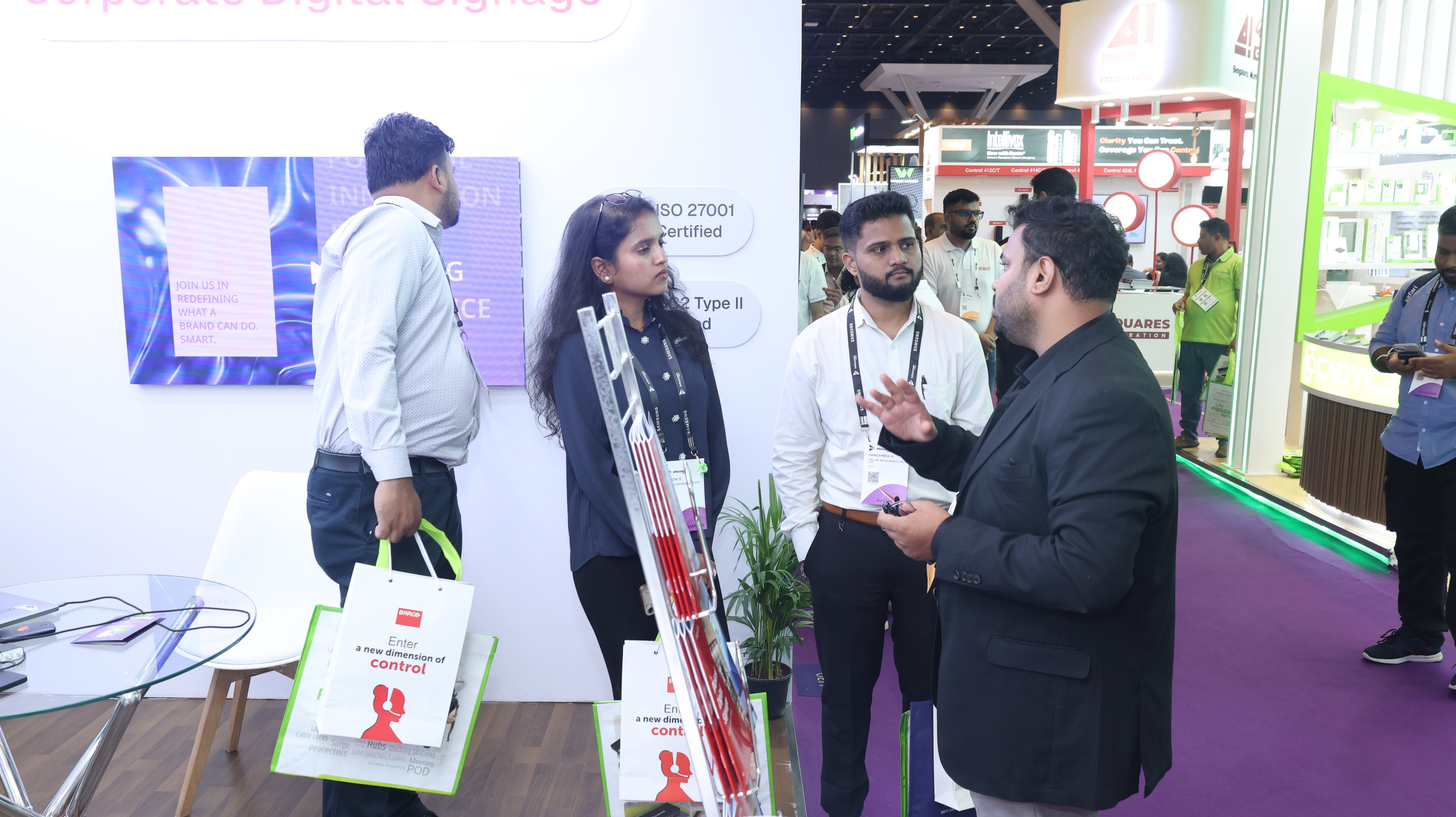 Pickcel booth at InfoComm India 2026, Jio World Convention Centre, Mumbai