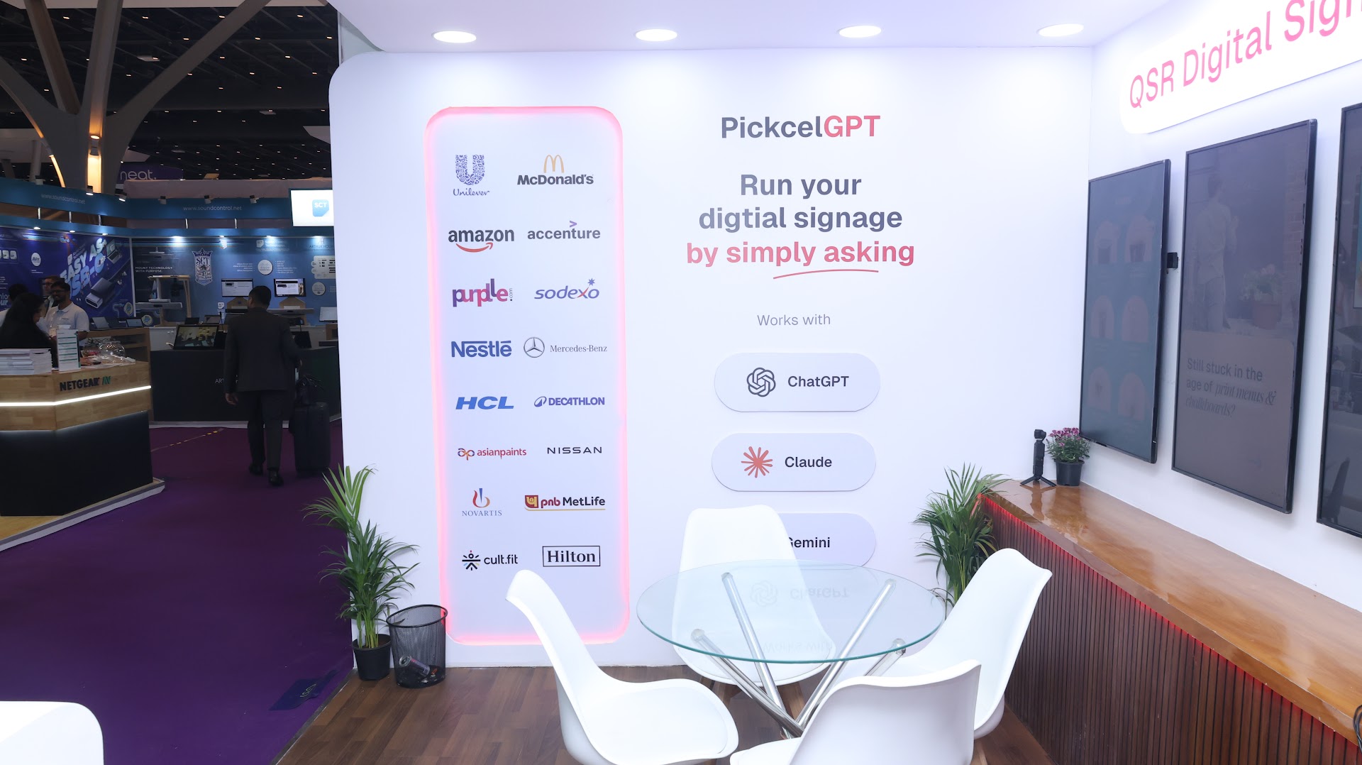Pickcel booth at InfoComm India 2026, Jio World Convention Centre, Mumbai