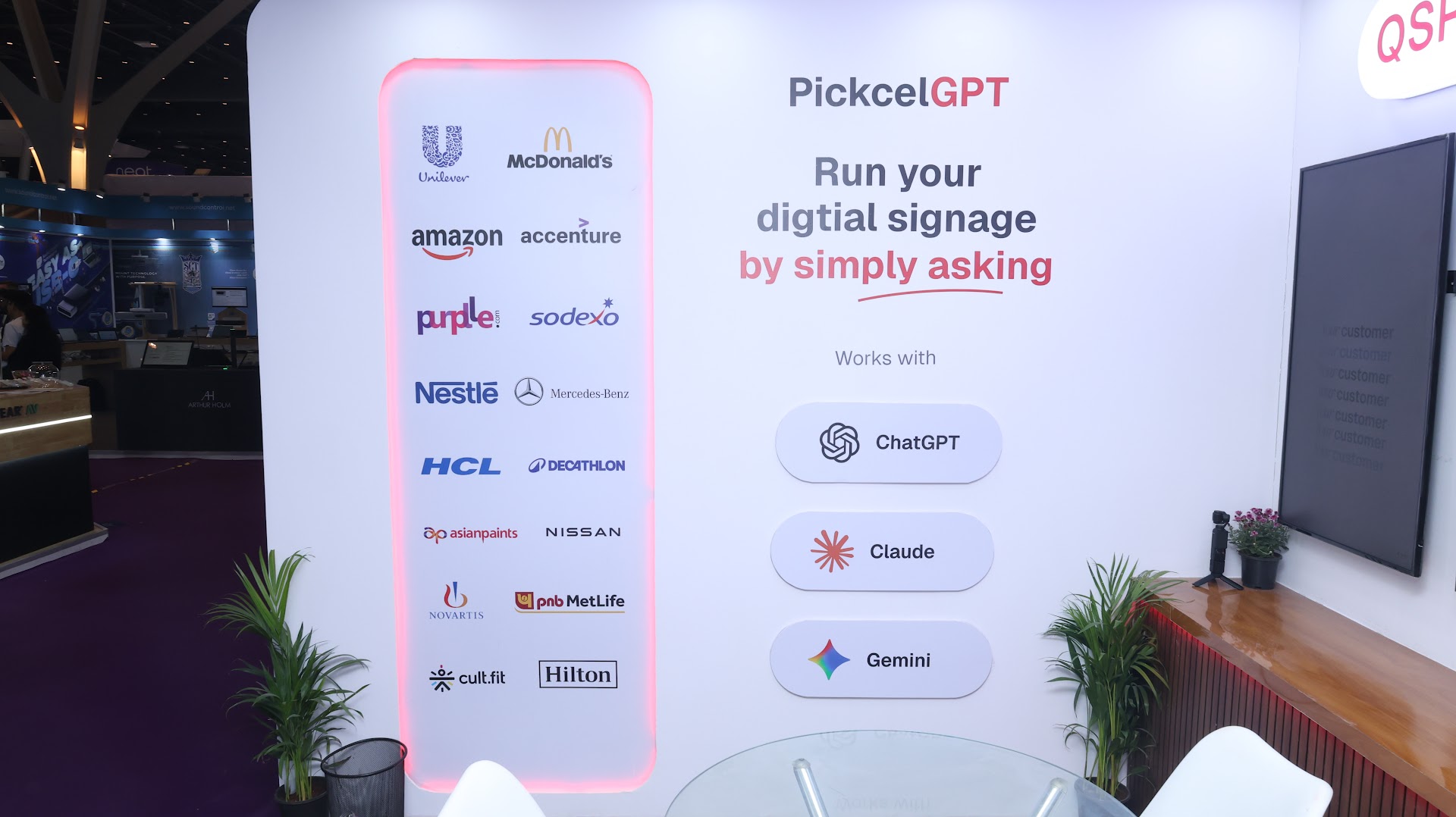 Pickcel booth at InfoComm India 2026, Jio World Convention Centre, Mumbai