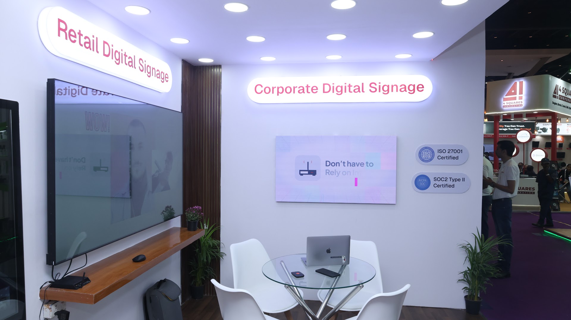 Pickcel booth at InfoComm India 2026, Jio World Convention Centre, Mumbai