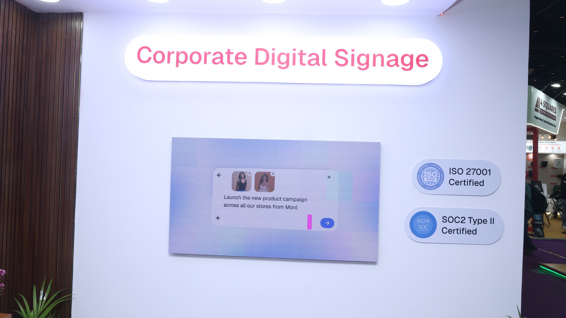 Pickcel booth at InfoComm India 2026, Jio World Convention Centre, Mumbai