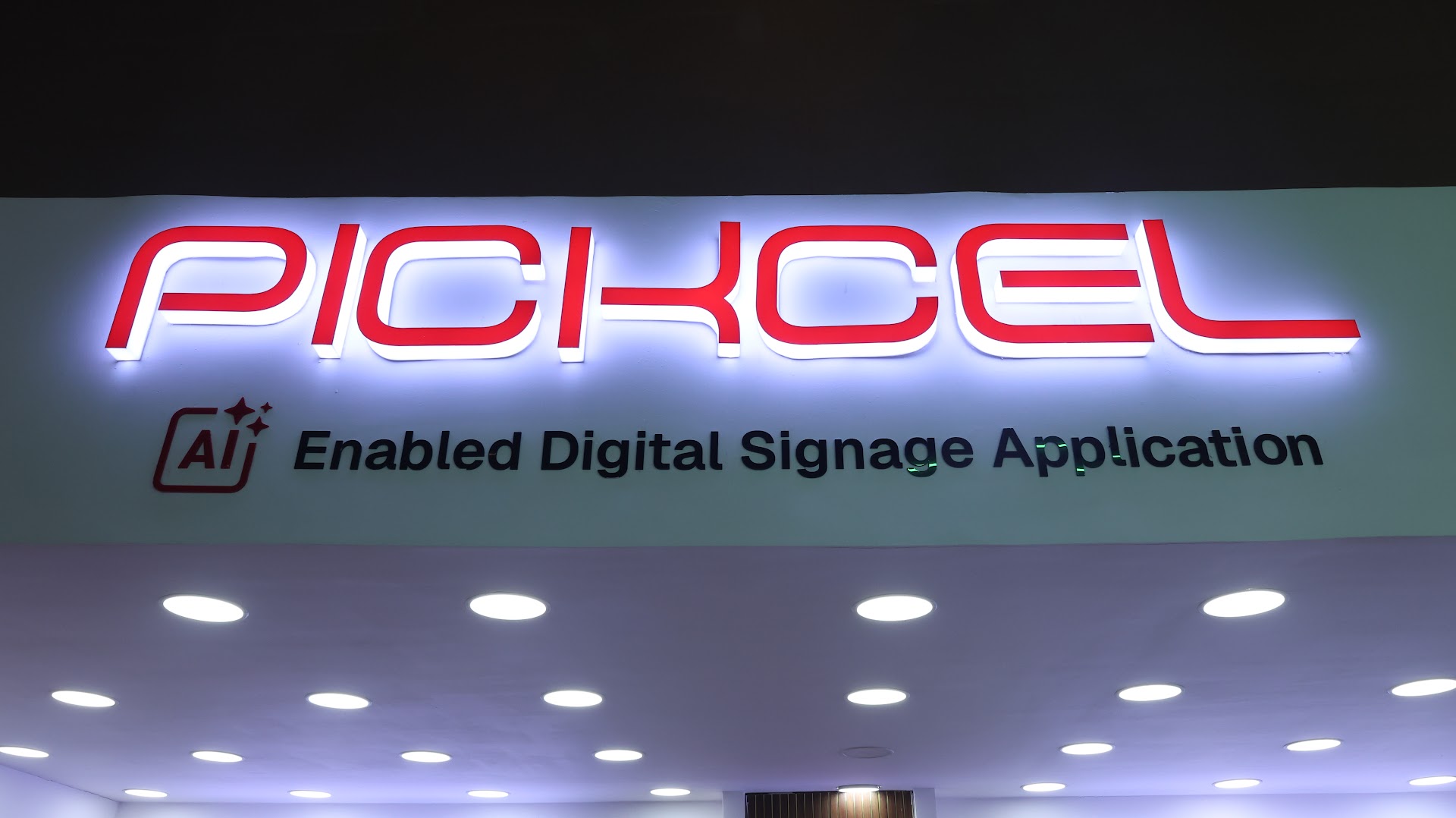 Pickcel booth at InfoComm India 2026, Jio World Convention Centre, Mumbai