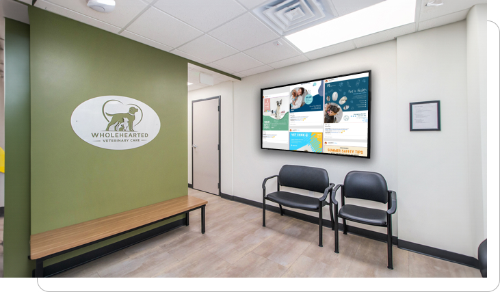 Veterinary digital signage for seamless integration Veterinary digital signage for seamless integration