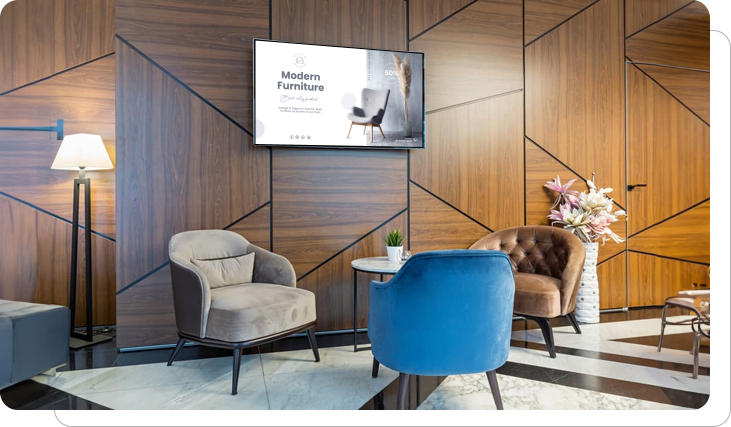 Digital signage enhancing brand image and communication in furniture stores Digital signage enhancing brand image and communication in furniture stores