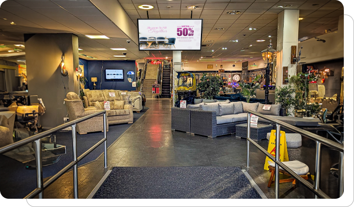 Digital signage improving decision making in furniture stores Digital signage improving decision making in furniture stores