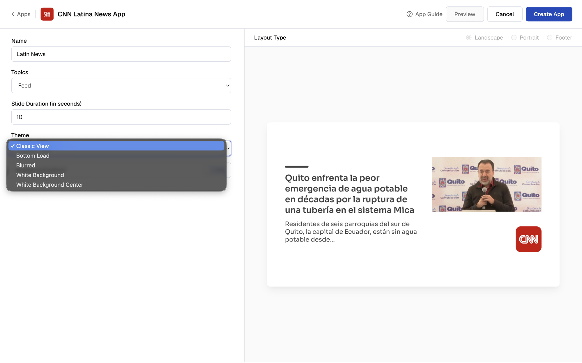 Select theme
