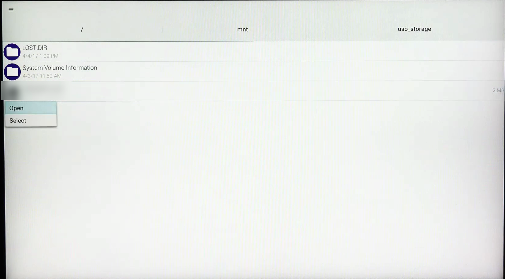 Open the APK file from the USB drive