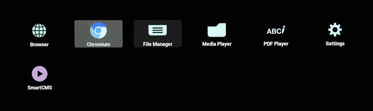 Admin Mode Apps list with Chromium selected
