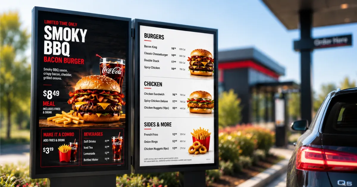 Drive-Through Digital Menu Boards
