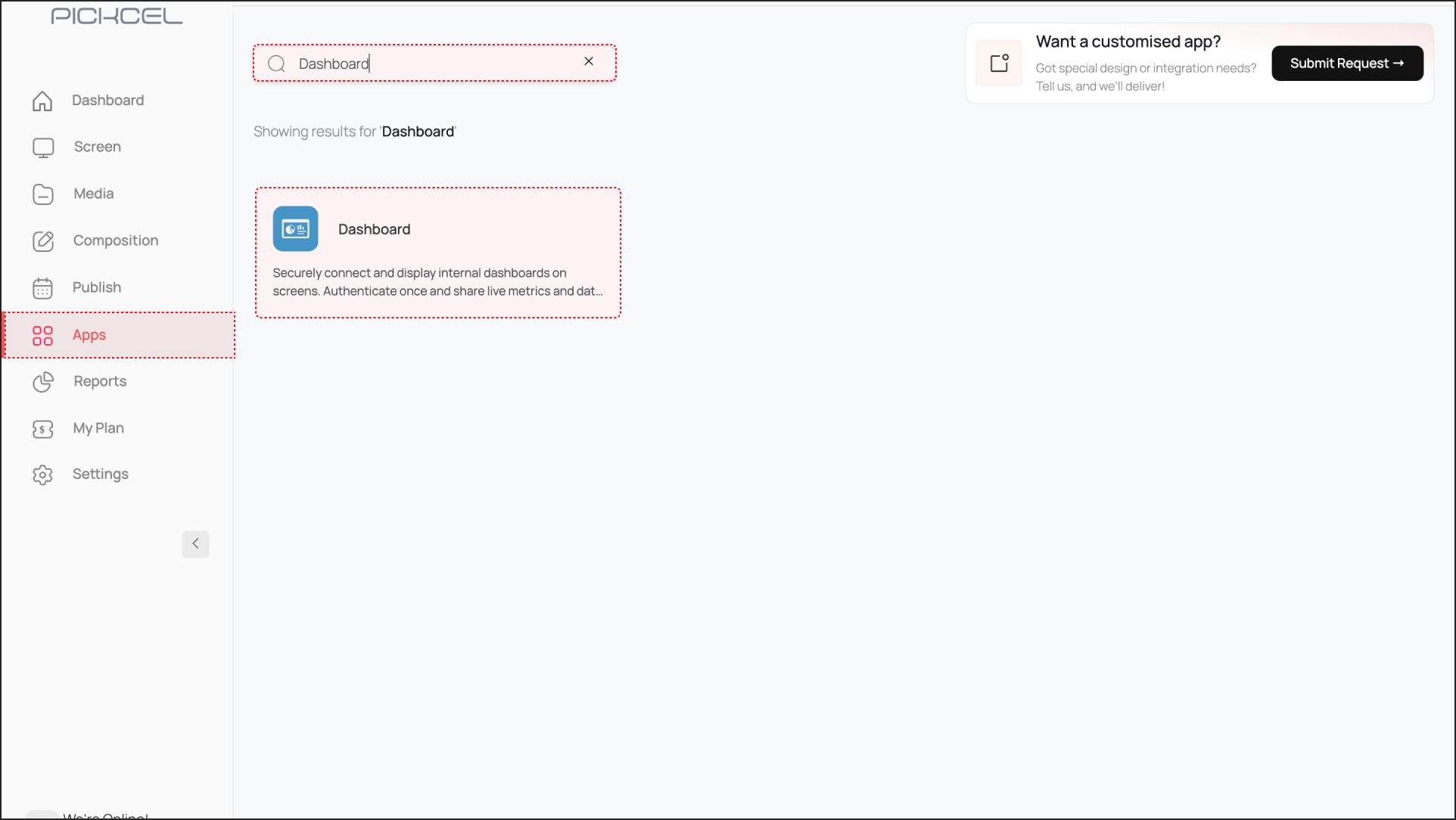 Dashboard App Creation