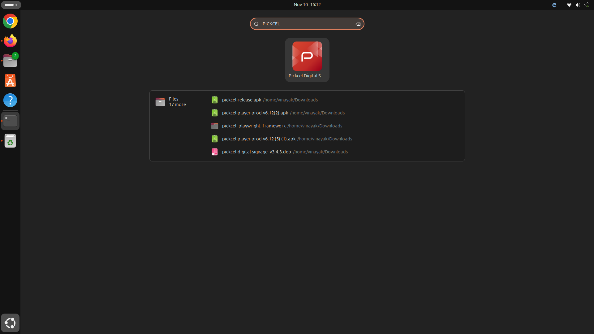 Launch Pickcel from Dash
