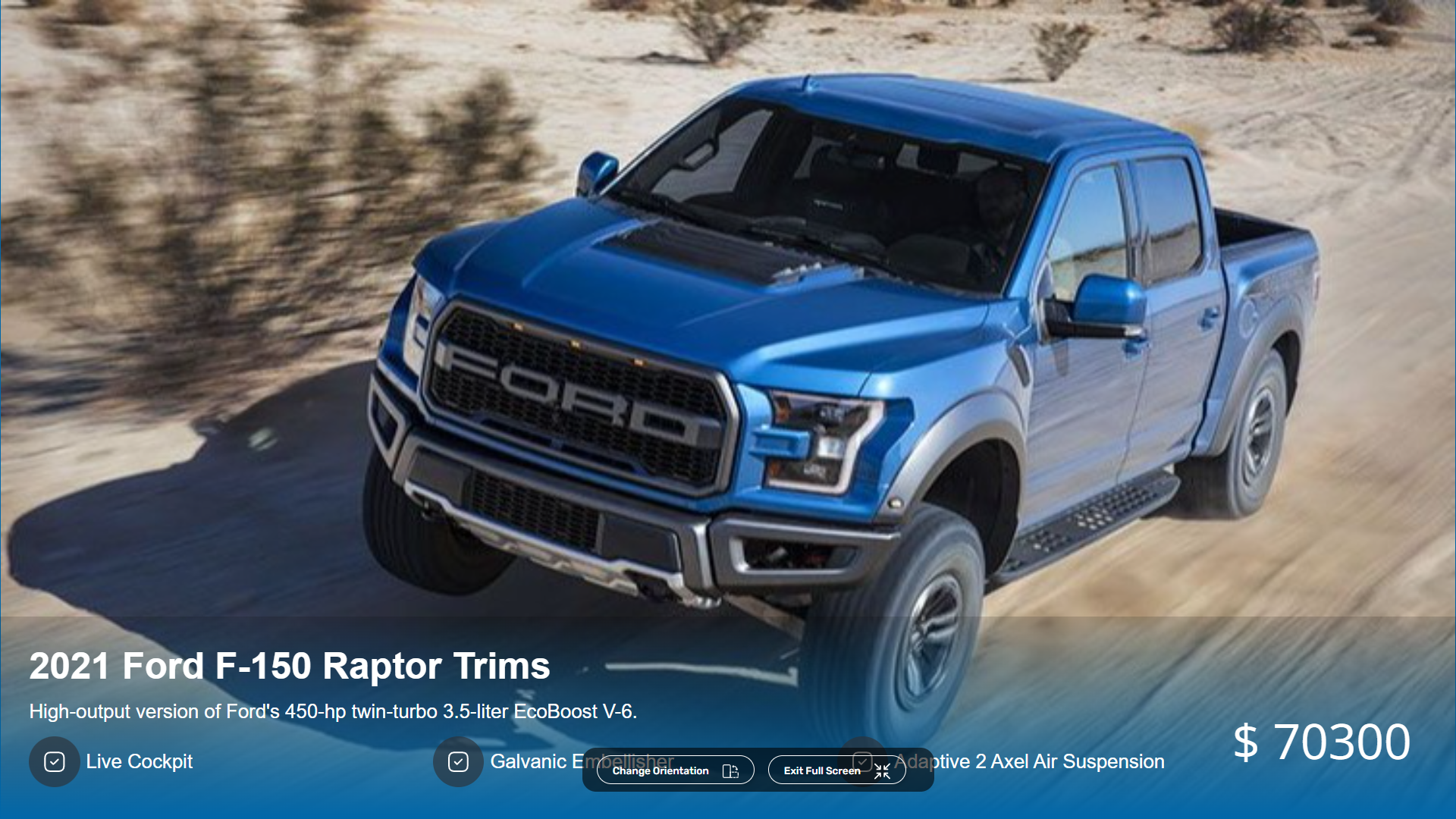 Preview of dealership app
