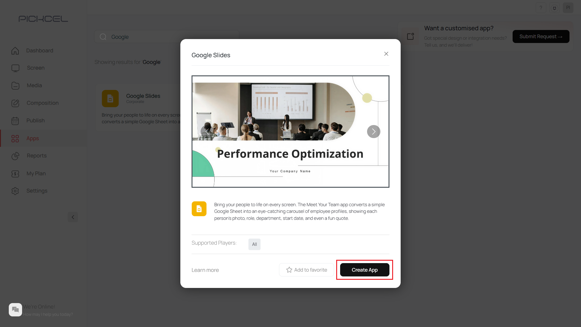Select Google Slides