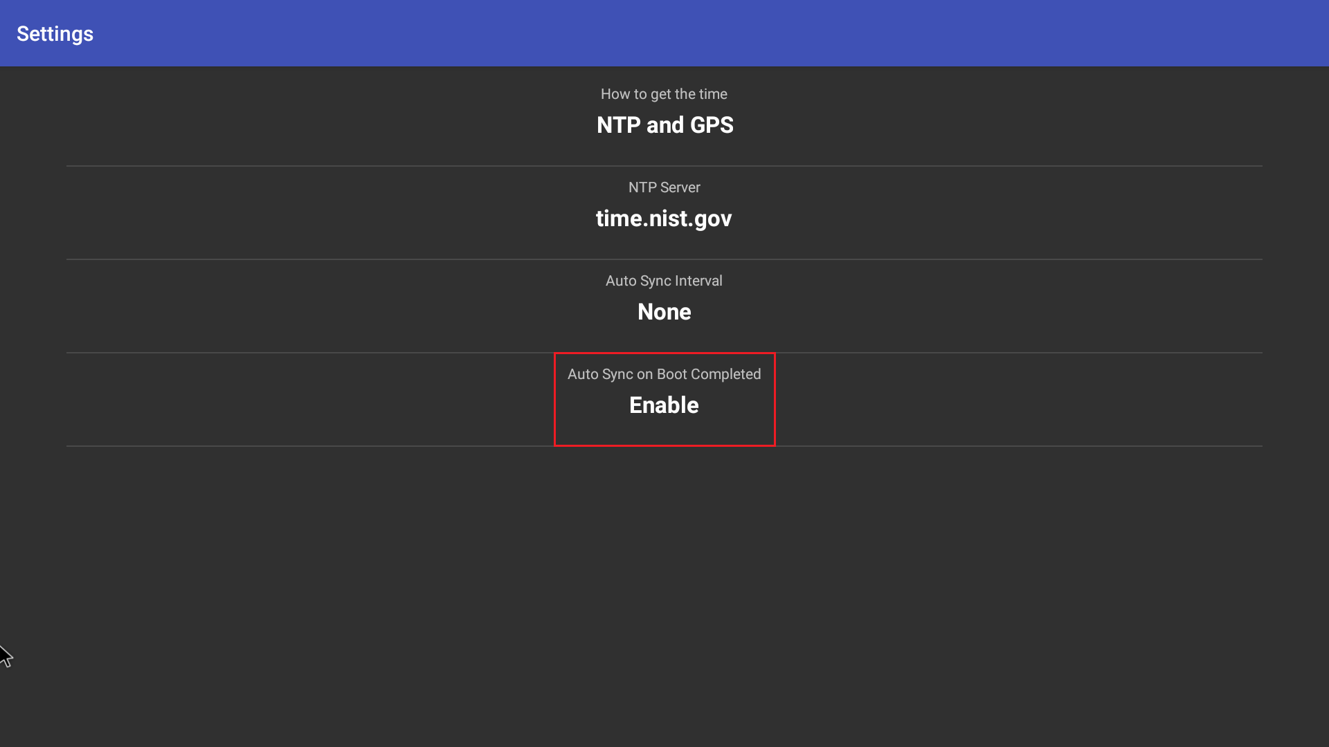 Configure sync settings
