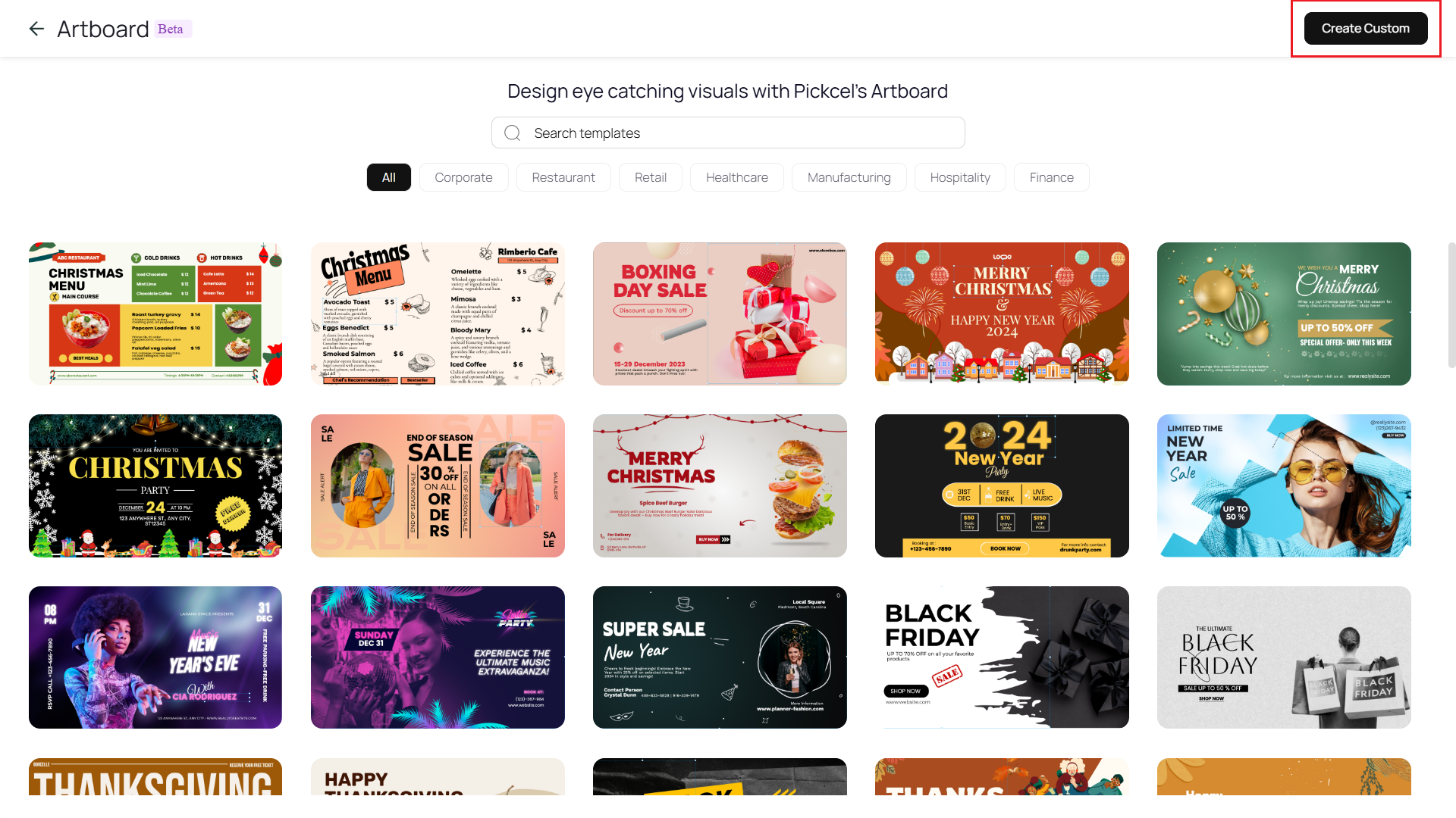 Create custom template