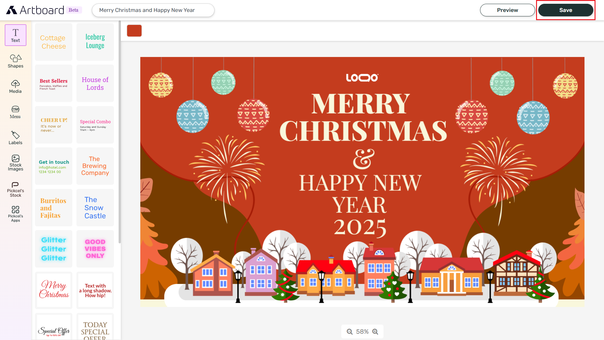 Save Artboard design