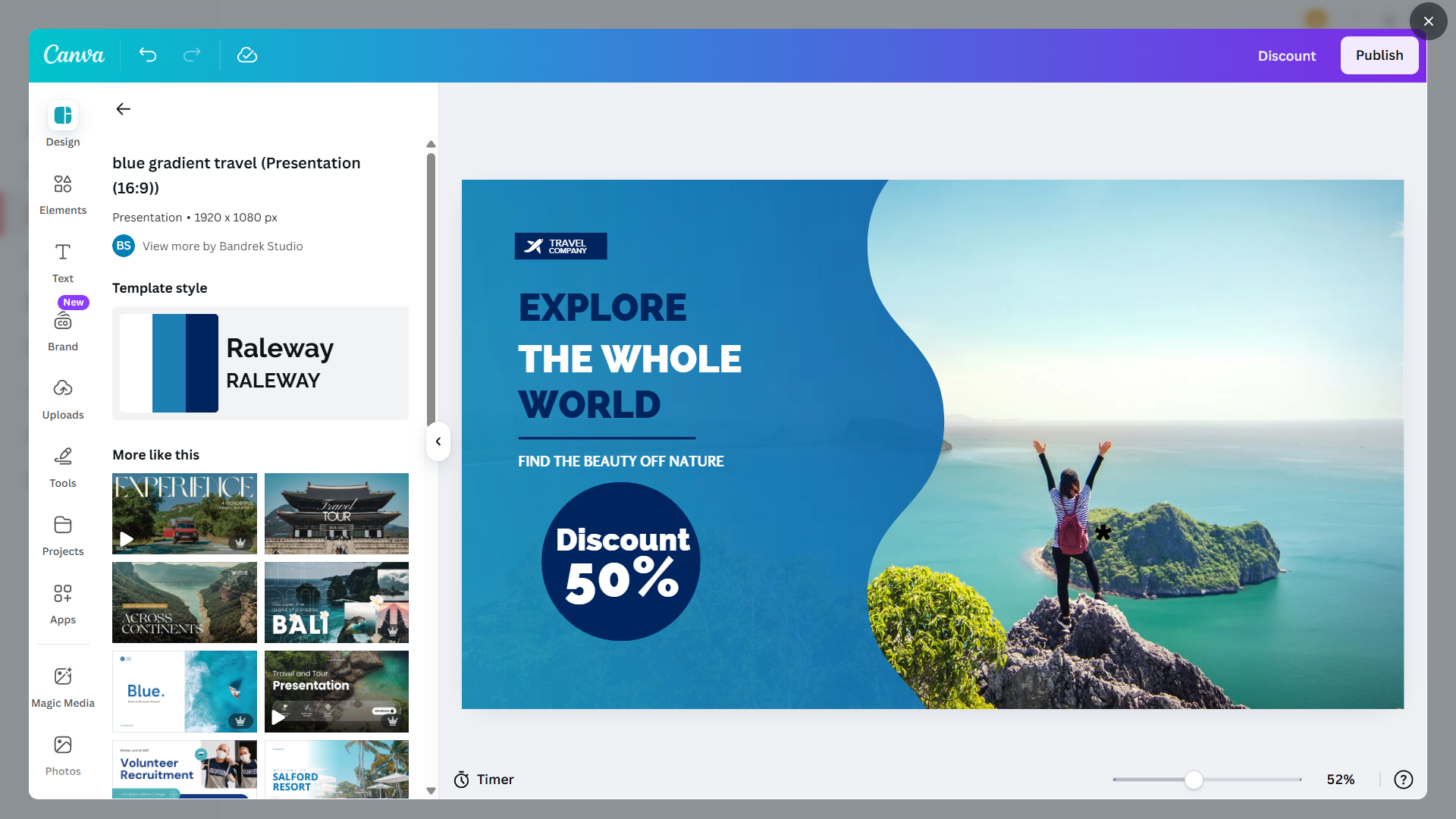 Select Canva templates