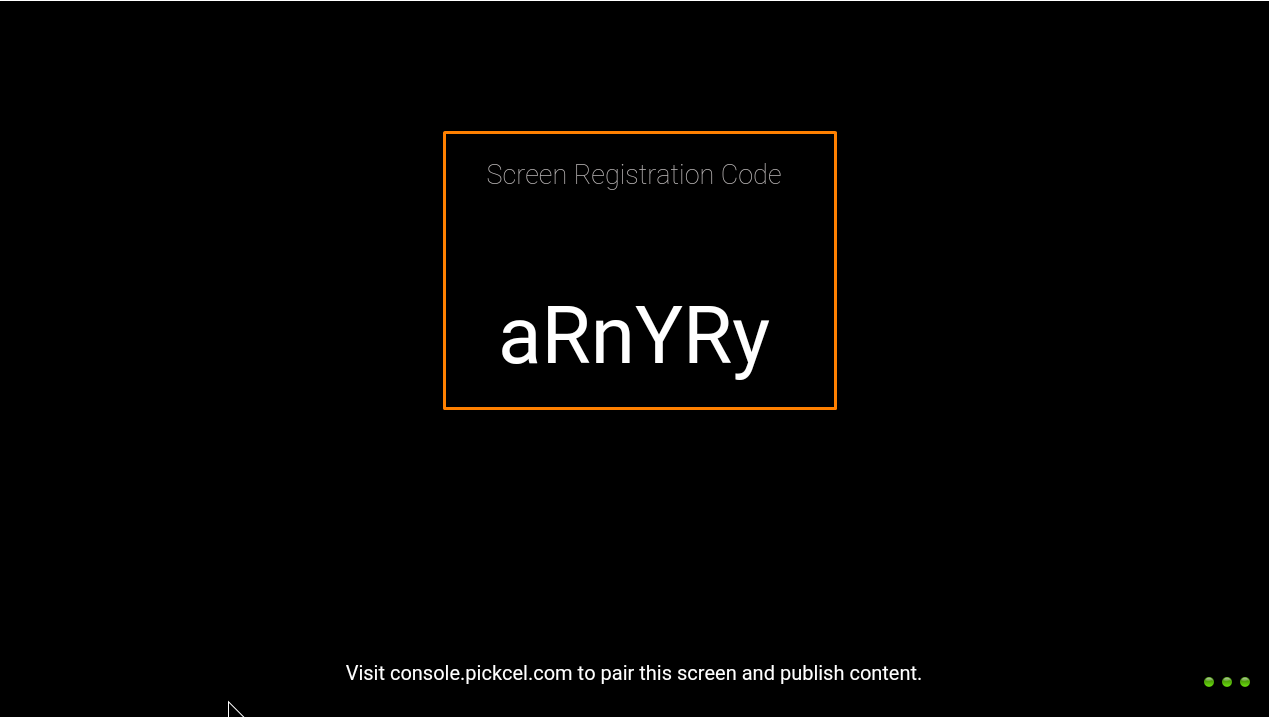Screen Registration Code