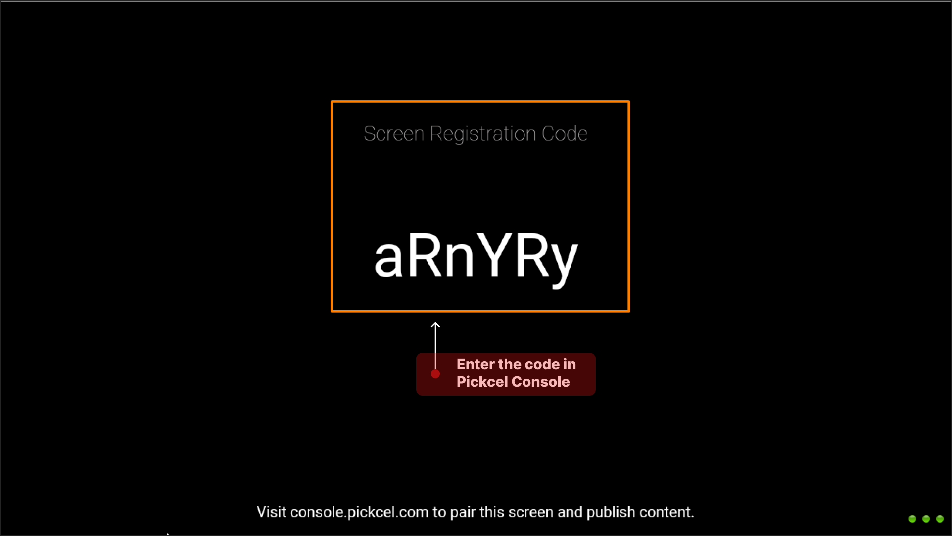 Screen Registration Code