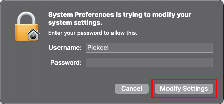 Authenticate Changes