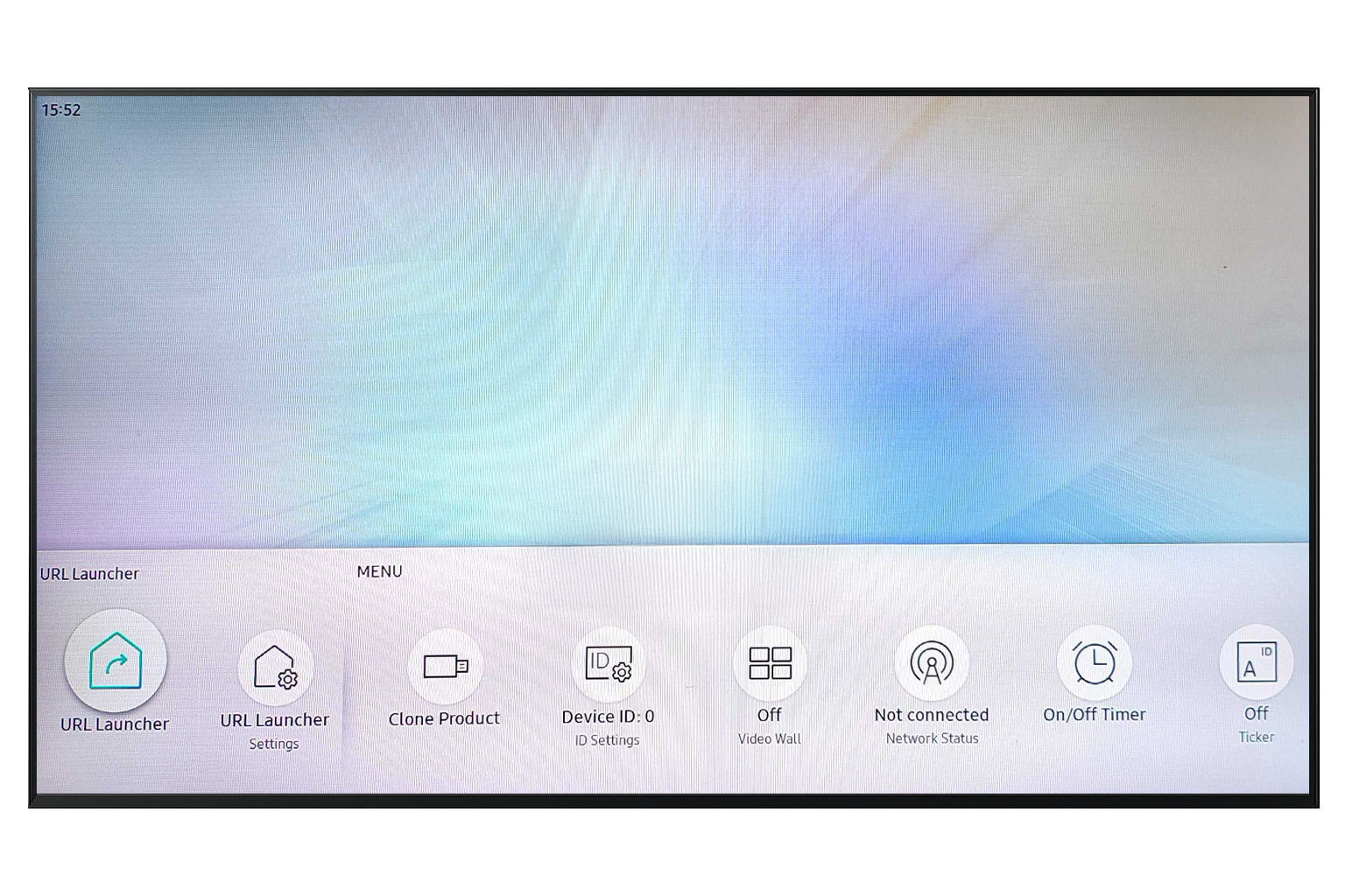 Navigate to URL Launcher Settings on Samsung Tizen device