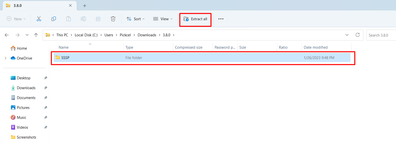 Copy the SSSP folder into the USB flash drive