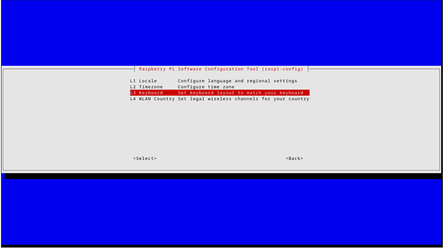 Select keyboard layout for Raspberry Pi