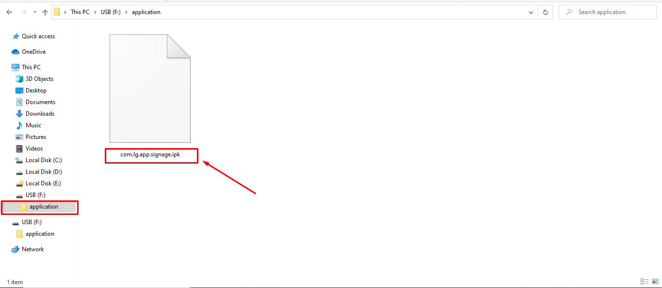 Rename IPK file in application folder