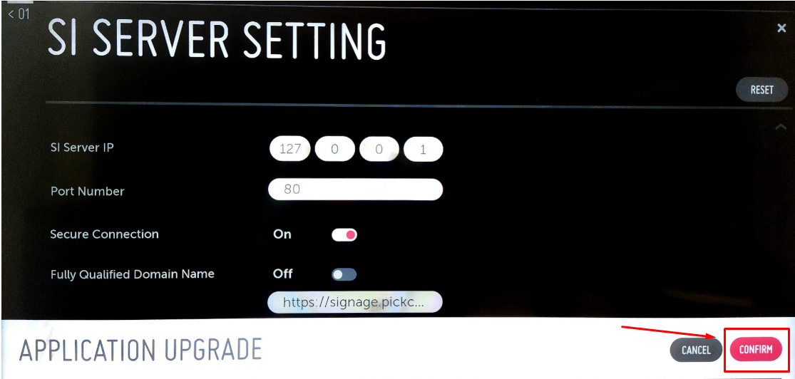 Confirm remote upgrade